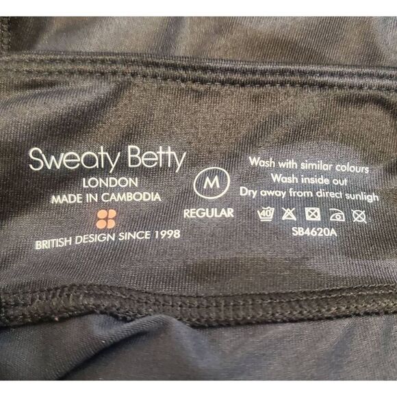 Sweaty Betty Garudasana Black Camo Yoga Athletic Pants Size M - Picture 6 of 9